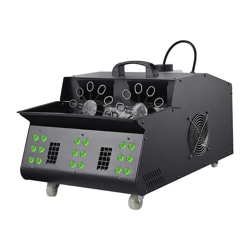

Dual Wheel Bubble Machine Led Fog Party Equipment Smoke Bubble Machine