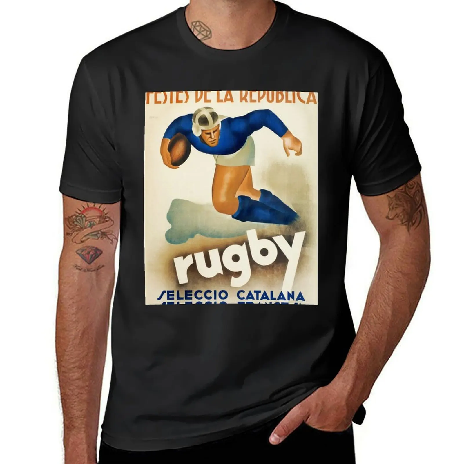 Винтажный художественный деко Fubtol испанский регби спортивный постер для