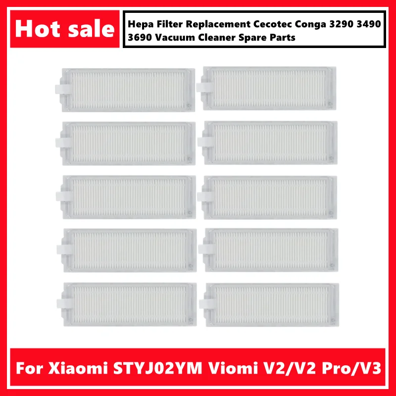 Замена фильтра Hepa для Cecotec Conga 3290 3490 3690 Xiaomi Mijia STYJ02YM Viomi V2/V2 Pro/V3 запасные части