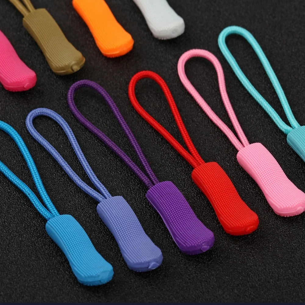 

5Pcs Zip Cord Tab Replacement Clip Zipper Pull Puller End Fit Rope Tag Fixer Broken Buckle Travel Bag DIY Tools Accessories