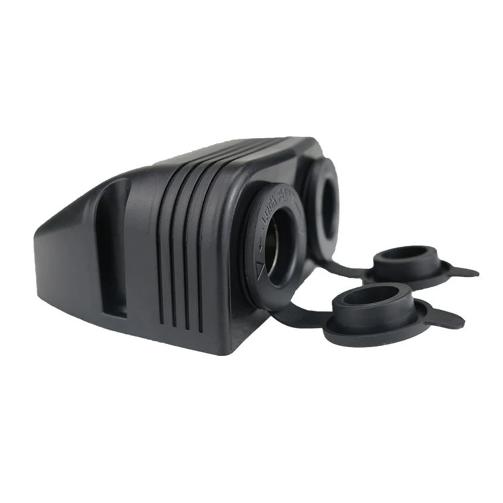 

Brand New Power Socket Power Adapter Black Cigar Lighter Dual Port Motorbike
