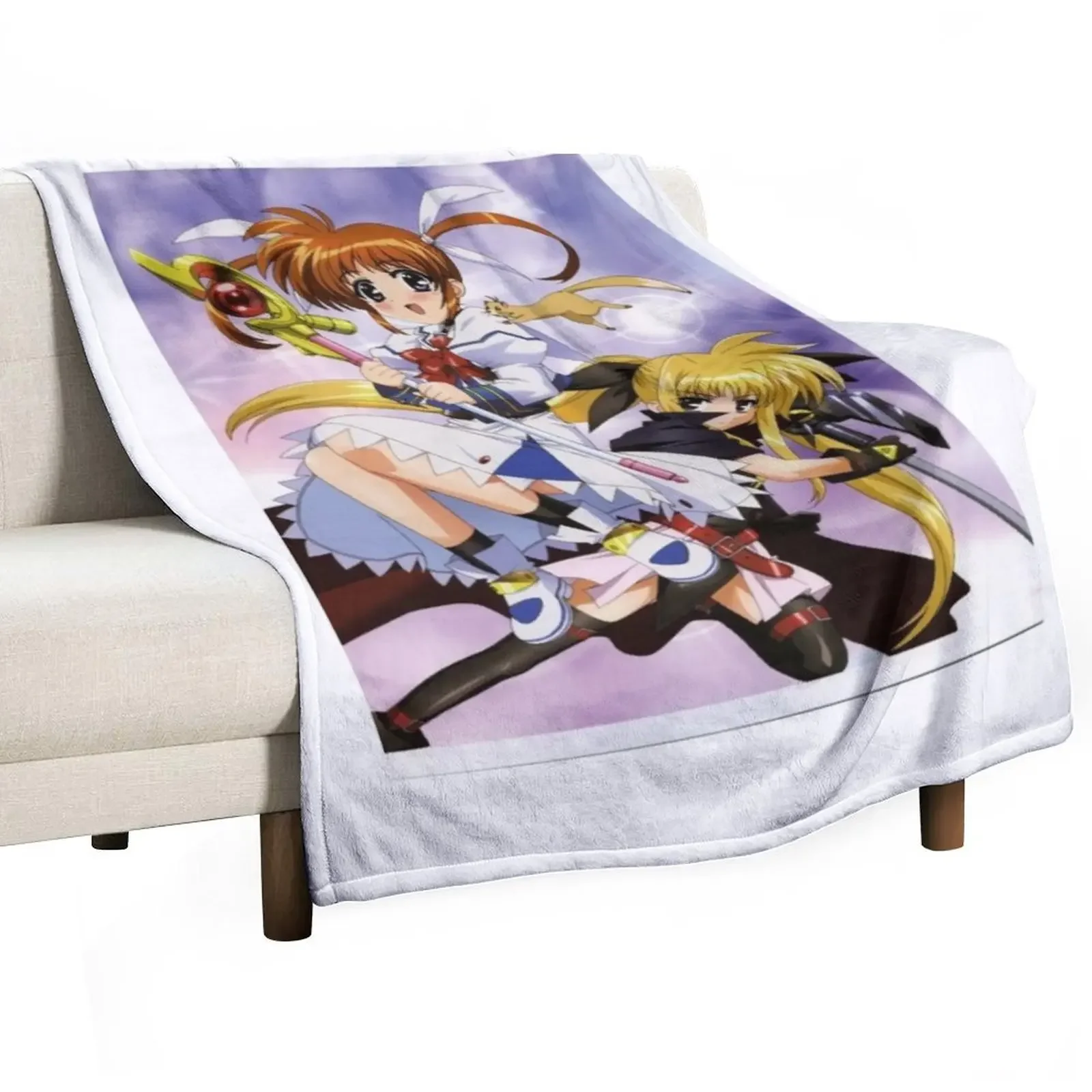 Takamachi Nanoha and Fate Testarossa Harlaown (Mahou Shoujo Lyrical StrikerS) декоративное одеяло