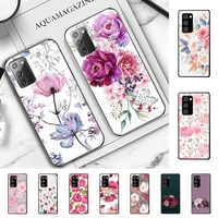 yndfcnb vintage flowers leaves phone case for samsung note 5 7 8 9 10 20 pro plus lite ultra a21 12 72