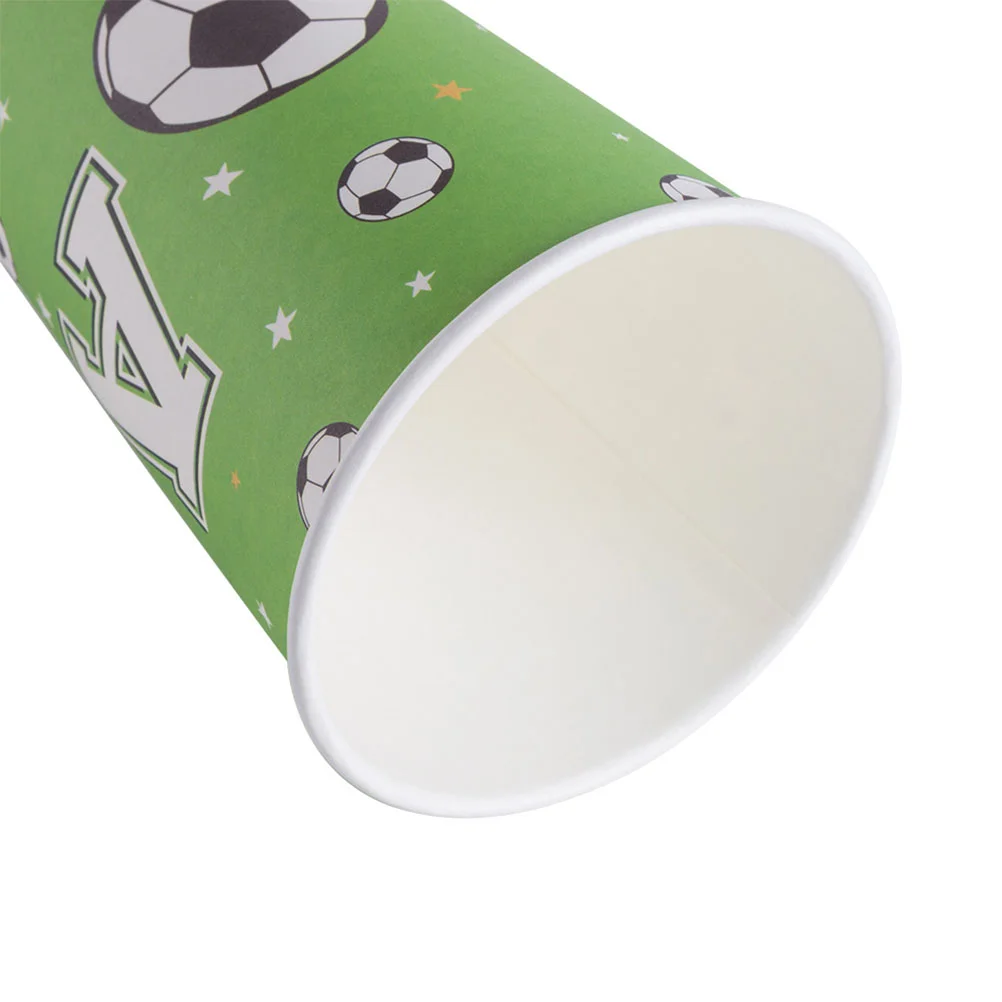 

1 Set Cartoon Paper Cup Adorable Paper Plate Football Themed Layout for Party