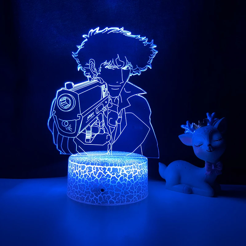 

Anime Cowboy Bebop Spike Led Light for Kids Bedroom Decor Night Light Brithday Gift Room Desk Acrylic 3d Lamp Cowboy Bebop Manga