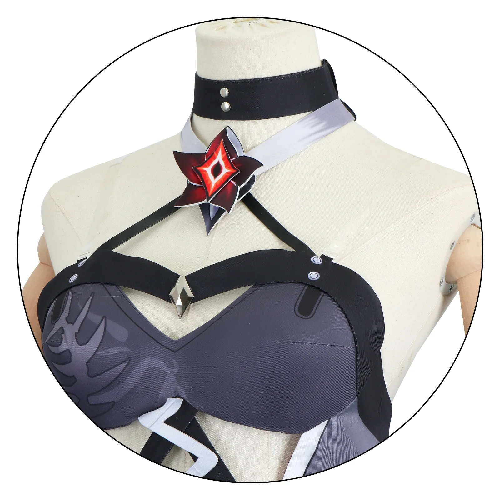 Acheron Косплей HSR Honkai Star Rail Костюм Платье Парик Обувь Сапоги Женская одежда для