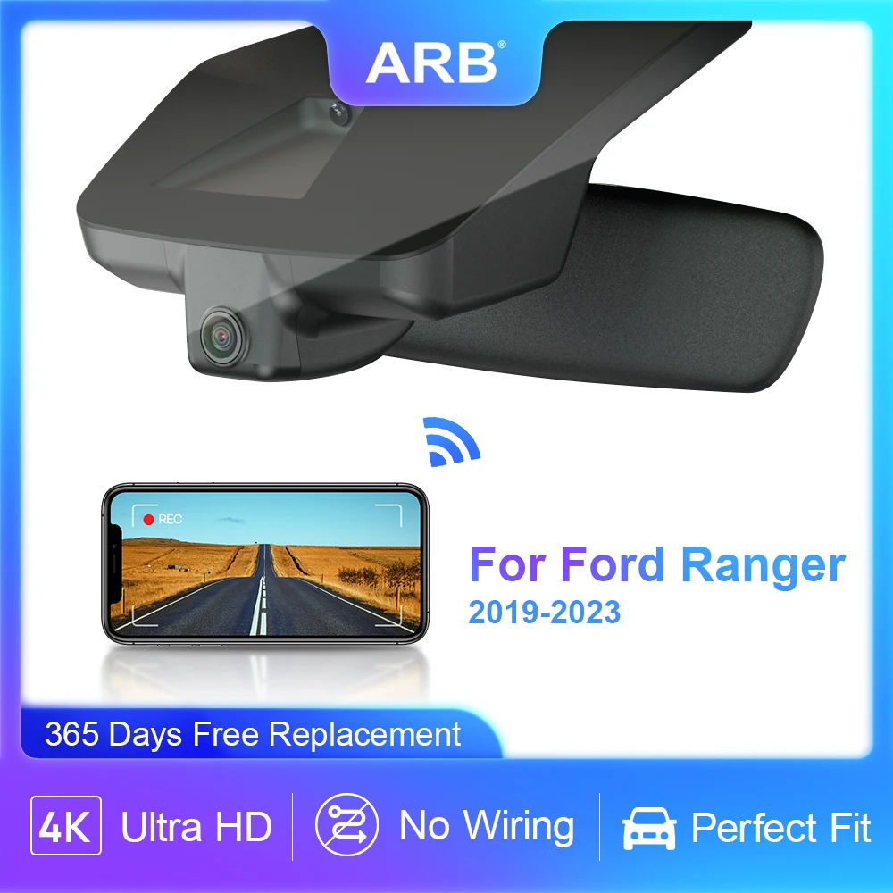 Видеорегистратор для Ford Ranger, европейская модель 2019-2022/Ranger 4-го поколения, Североамериканская модель LHD 2019-2023, Автомобильный видеорегистратор ARB 4K OEM