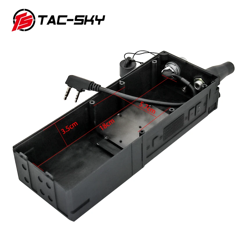 TAC-SKY Tactical PRC 148 Walkie Talkie Model Dummy Case Virtual Box + Tactical Headset Adapter U94 PTT 6-Pin Tactical PTT