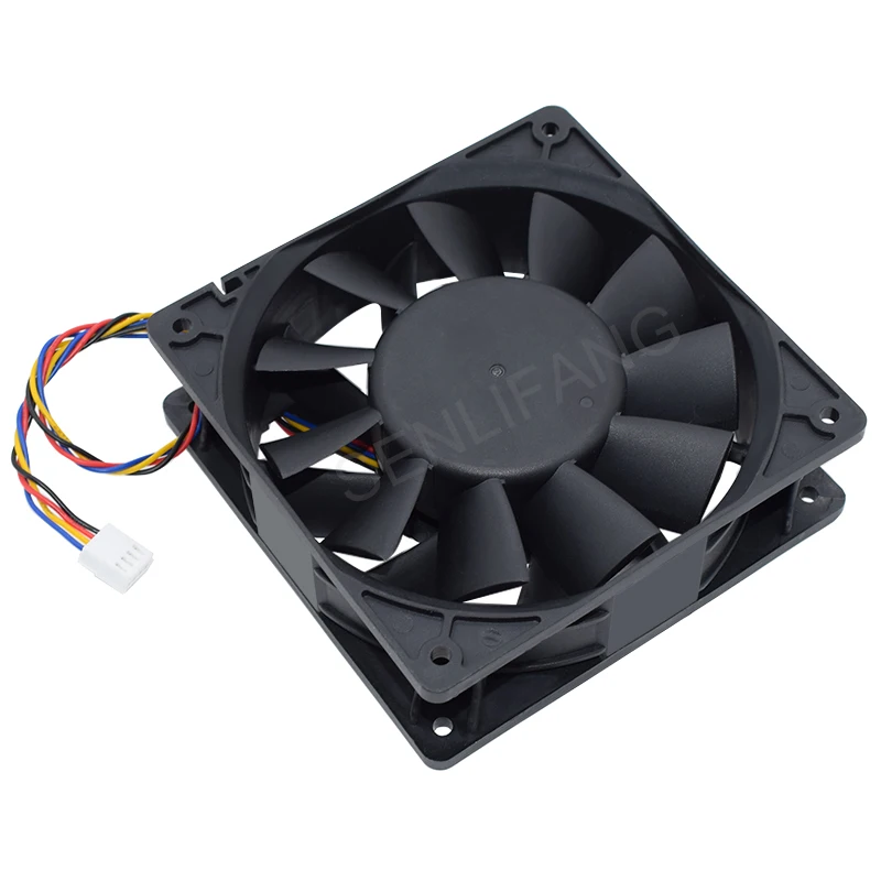 D12BM-12D Четыре линии охлаждения для S7 S9, 120*120*38 мм, 12В, 2,3А, PQM температурный контроль, максимальный расход воздуха, вентилятор хорошо протестирован.