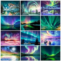 sdoyuno painting by numbers landscape on canvas with frame acrylic for adult kit drawing pictures paint by number coloring decor
