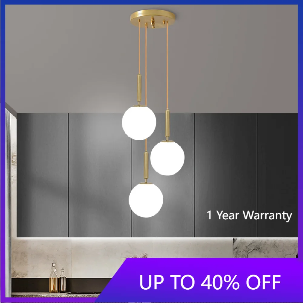 

Modern LED Glass Ball Chandelier Lighting For Home Dining Room Indoor Hotel Lobby Decor Stairs Brass Hanging Lamp Lustres