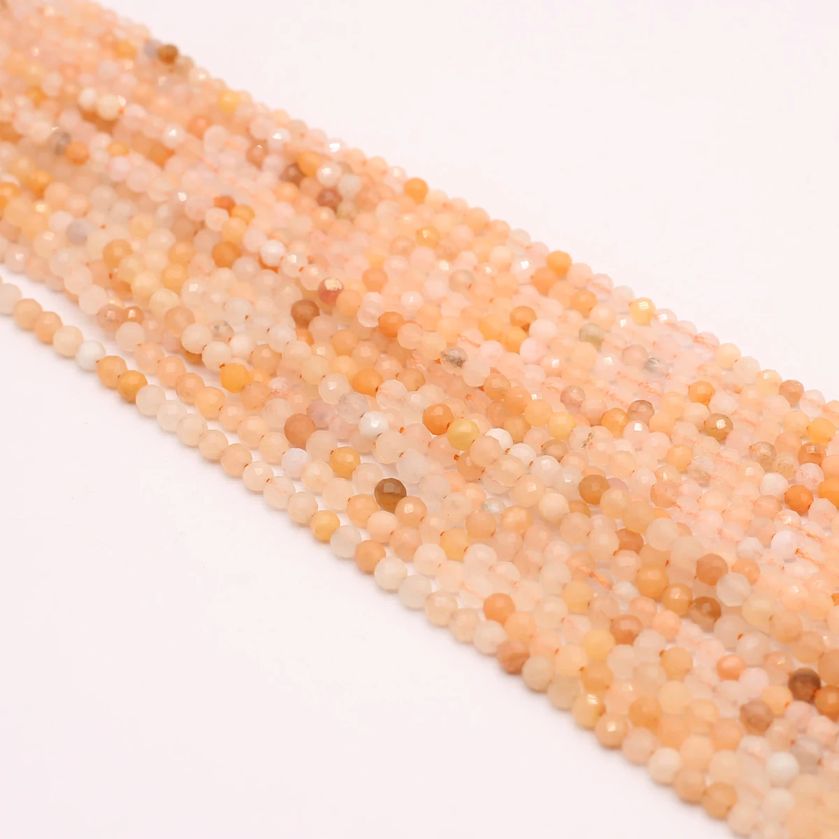 

Natural Stone Beads Round Faceted Sun Stone Accessories Charms for Jewelry Making Necklace Bracelet DIY 4mm