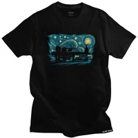 classic starry night supernatural t shirts short sleeve winchester bros t shirts printed tee tops soft cotton slim fit tshirts