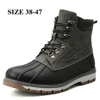 xioami winter mens boots thick plush warm snow boots lace up men ankle boots outdoor waterproof mens motorcycle boots 38 47