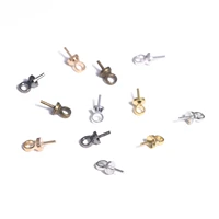 100200pcs 6 53mm metal eye pin bail pearl charm connector bail for pendants supplies diy jewelry findings making accessories