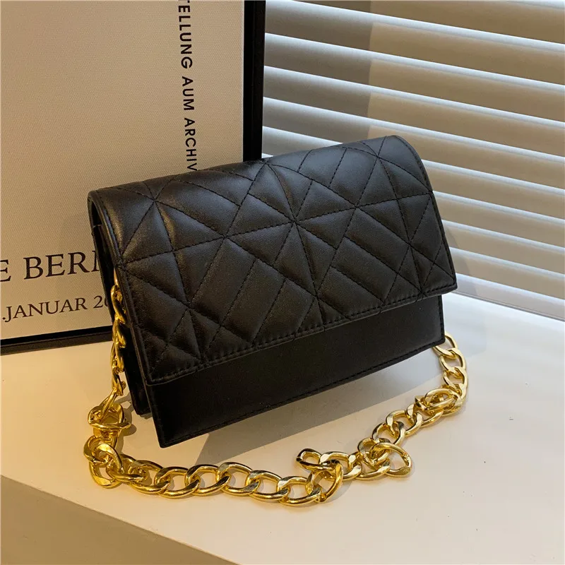 

Women's Bag 2022 Trend Fashion Shoulder Bag Female Luxury Designer Pu Leather Satchels Single Chains Handbags Lady High Quality