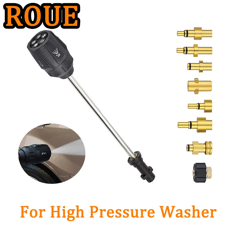 

ROUE Pressure Washer Metal Wand Water Spray Lance Spear Quick Jet Washer Nozzle For Karcher Parkside Stanley Black Decker