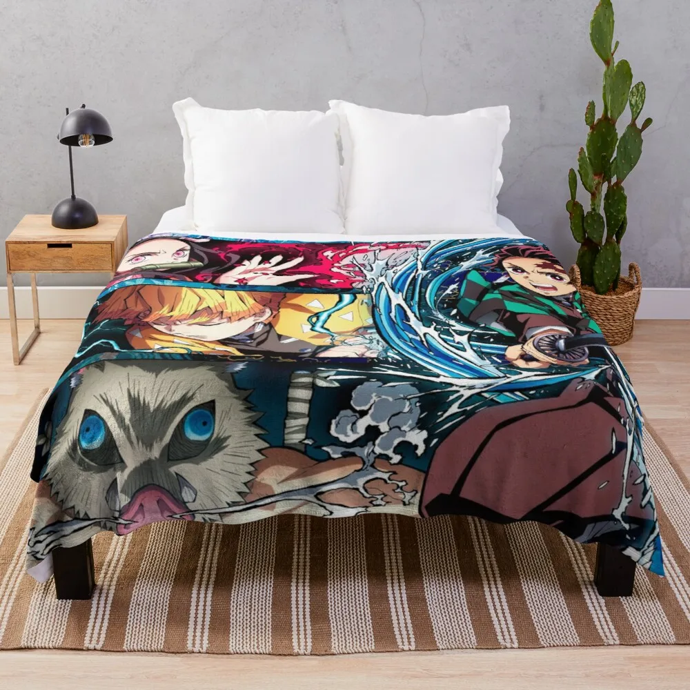 

Kimetsu nenhum yaiba lance cobertor cobertor para o sofá decorativo decorativo lance cobertor solto