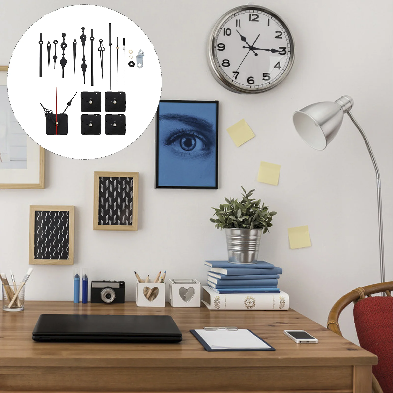 

4 Sets Simple Reliable Durable Useful Clock Parts Pointers Clock Movement for Clock DIY