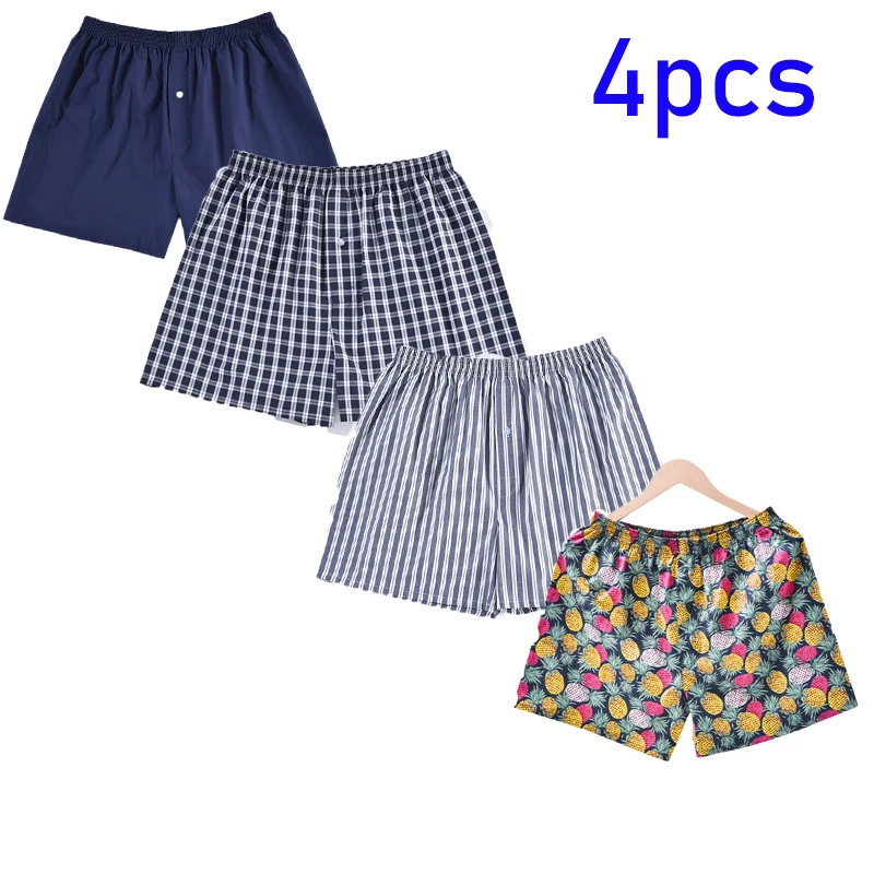 

4pcs/lot New Male Brand Mens Underwear Boxer Men Cotton Boxers Hombre Cuecas Masculina Boxershorts Man Vetement Homme Size S-XL