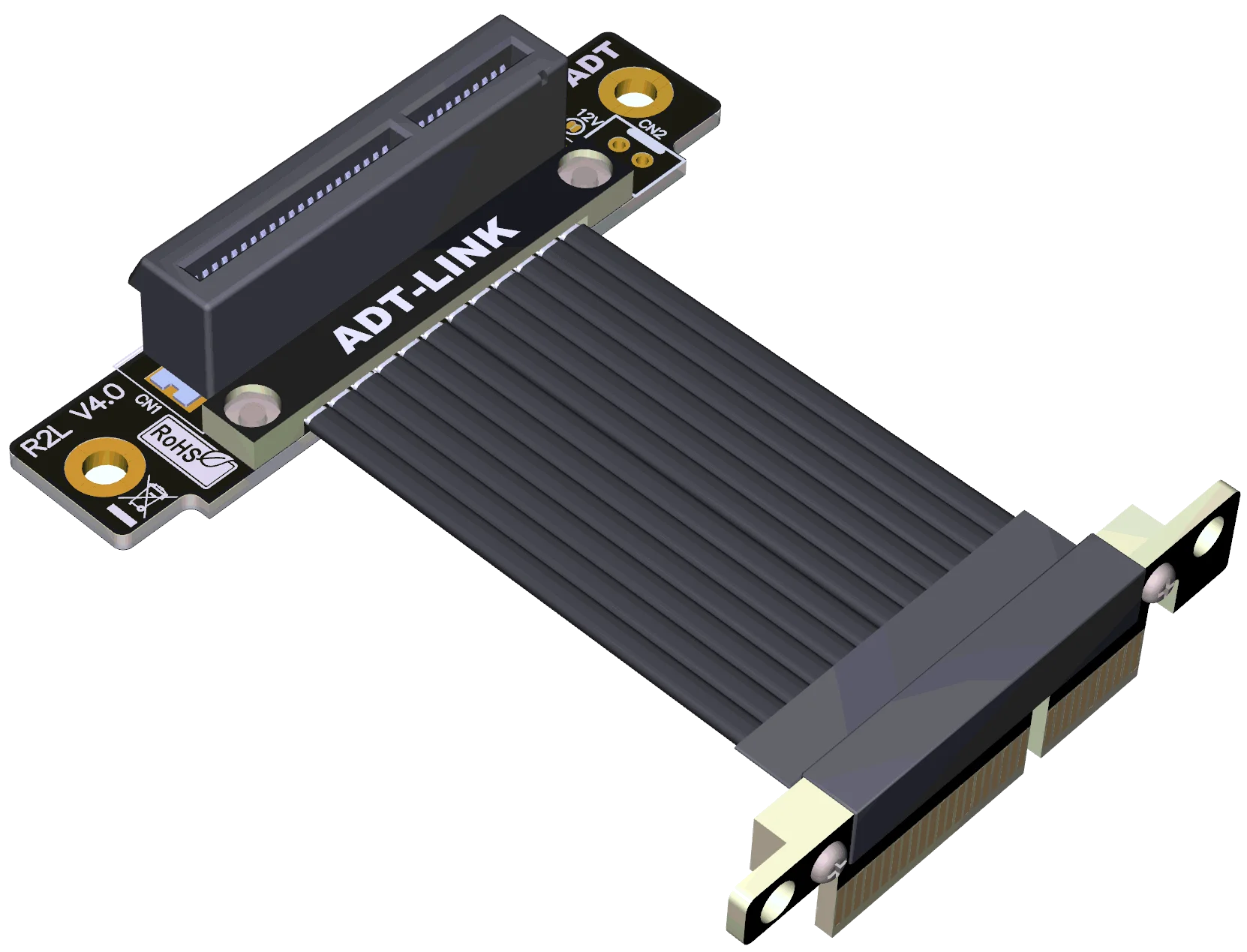 Фото Переходная плата адаптера PCI Express 4.0 PCI-E 4X, 90-градусный преобразователь для серверного корпуса 1U/2U — совместимость с PCI-E 3,0 X4 в X4/X1 №5