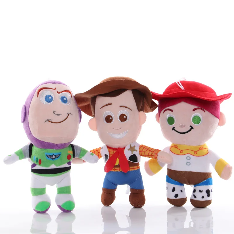 3pcs/lot 15-20cm Disney Toy Story Plush Toys Doll Woody & Buzz & Jessie Plush Toy Soft Stuffed Toys for Kids Children Gifts