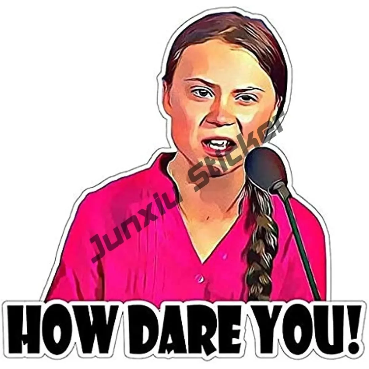 

Грета Тунберг Грузовик Автомобиль RV Ван ATV How Dare You Наклейка Графическая всепогодная наклейка Клейкая наклейка для всего тела Автомобильные аксессуары