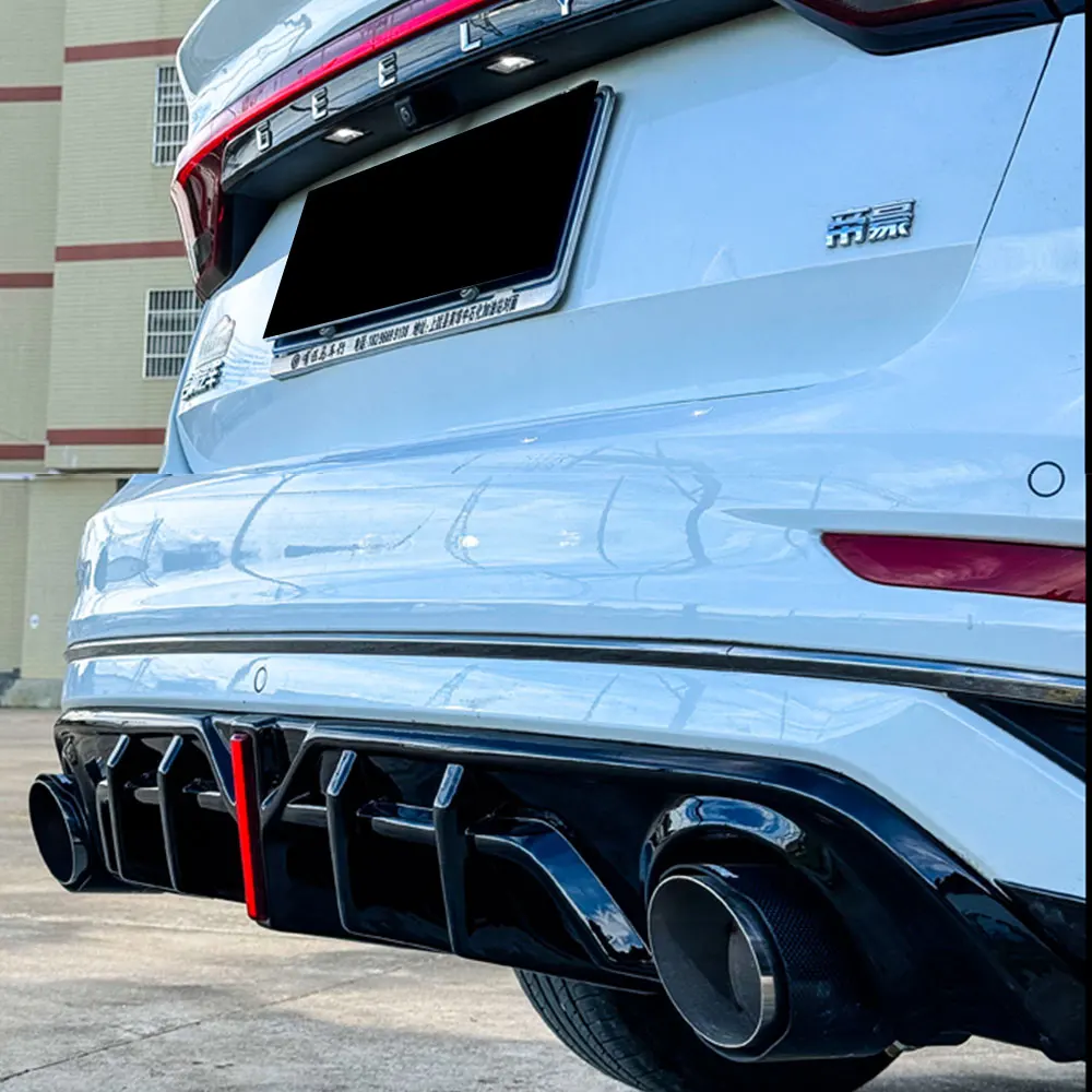 Фото Для Geely Emgrand 4-го поколения Proton S70 2022-2024 задний бампер Iip подбородок спойлер диффузор дефлектор автомобильный комплект ABS материал черный №2