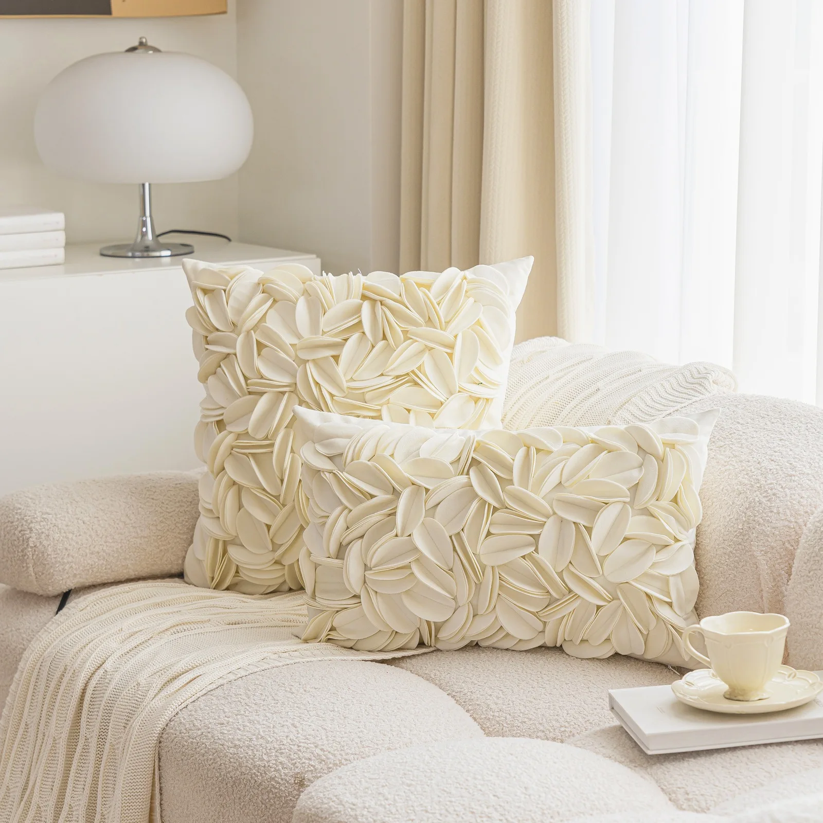 

Бархатный чехол для подушки с 3D вышивкой цветов 30x50/45x45 см