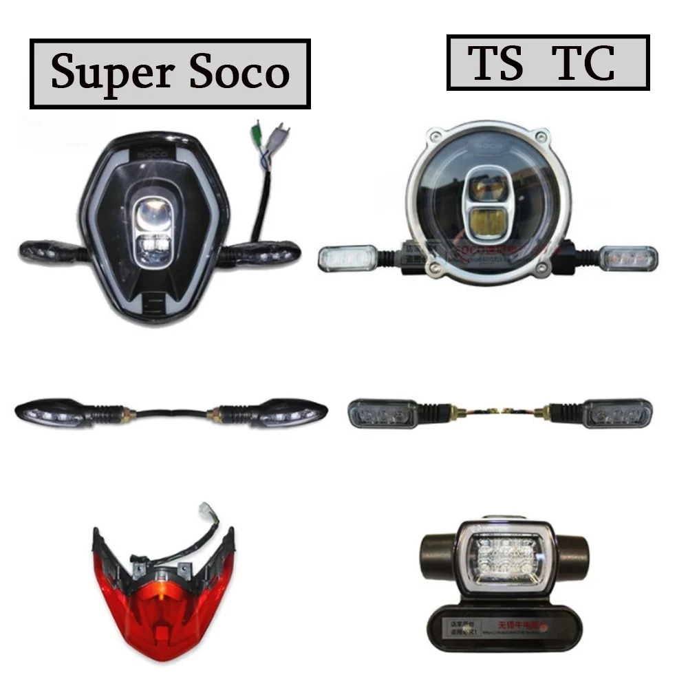 

Electric Motorcycle Original Headlamp Tail Front and Rear Turn Direction FOR Super Soco Ts Tc