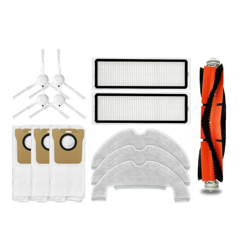 

13Pcs Main Side Brush HEPA Filter Dust Bag Replacement Accessories Parts Kits For Xiaomi Mijia Stytj05zhm Vacuum Cleaner