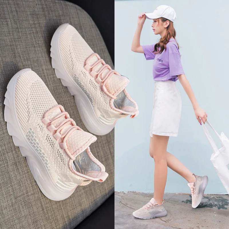 

2022 Woman Vulcanize Shoes Tenis Feminino Fashion Mesh Solid Basic Sleek Casual Sneakers Summer Outside Daily Zapatillas Mujer T