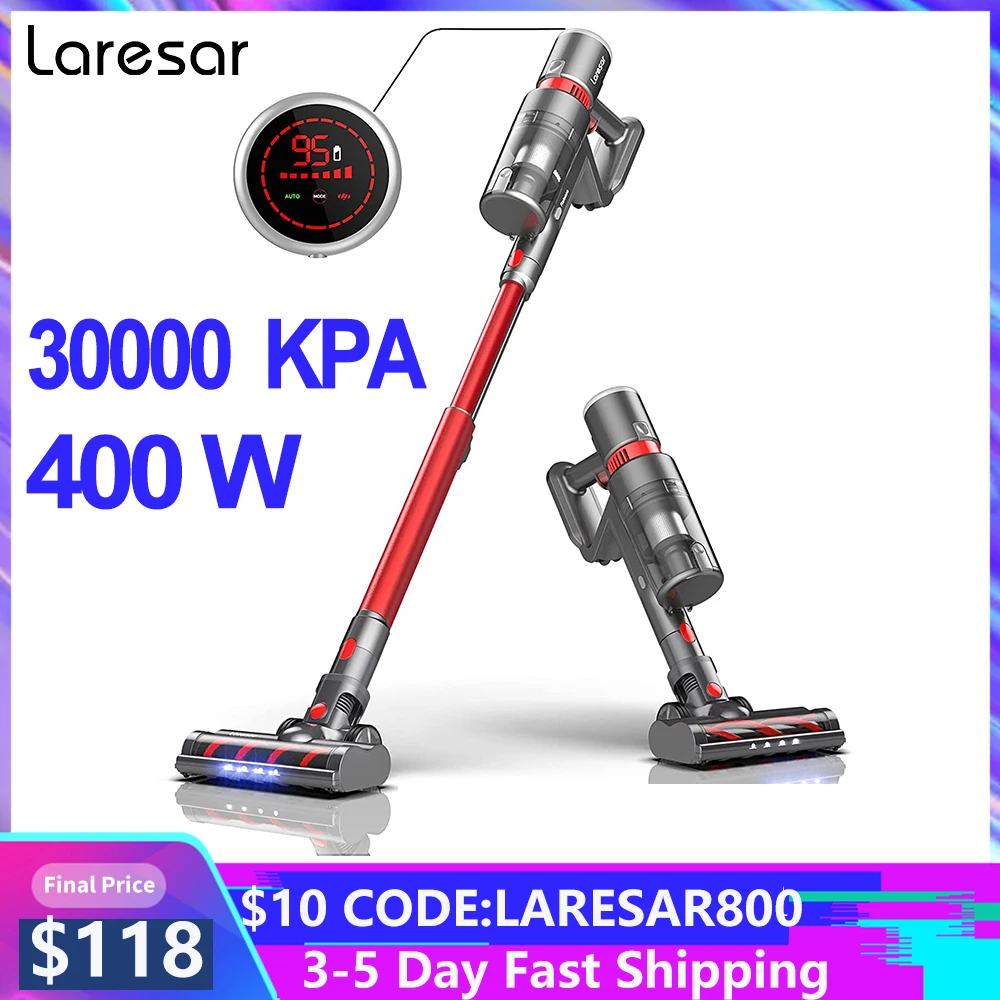 

Беспроводной пылесос Laresar Elitepro с сенсорным экраном, 30 кПа, 400 Вт
