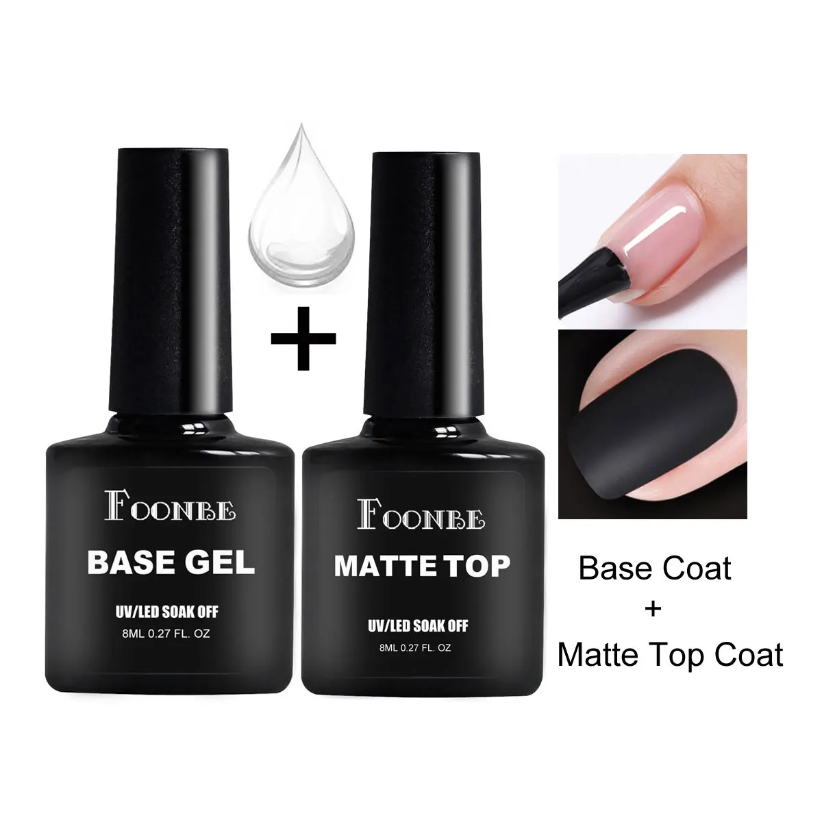 

2Pcs Top Gel Nail Polish 7ml Semi-Permanent Varnish Function Gel Base Matte Top Coat Transparent Gel Nails Soak Off Gel