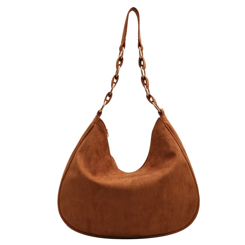 

Luxury Designer Autumn and Winter Retro Women's Large-capacity Bag 2022 New Bag Female Large Bag Suede Shoulder Bag Bucket Bag