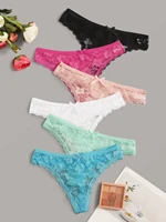 6pack floral lace sheer panty set