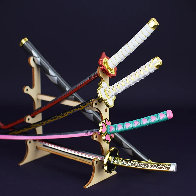 

25cm Anime Demon Slayer Cosplay Metal Prop Weapon Demon Slayer Real Katana Swords Cosplay Props Battle Read Edge Bedroom Decor