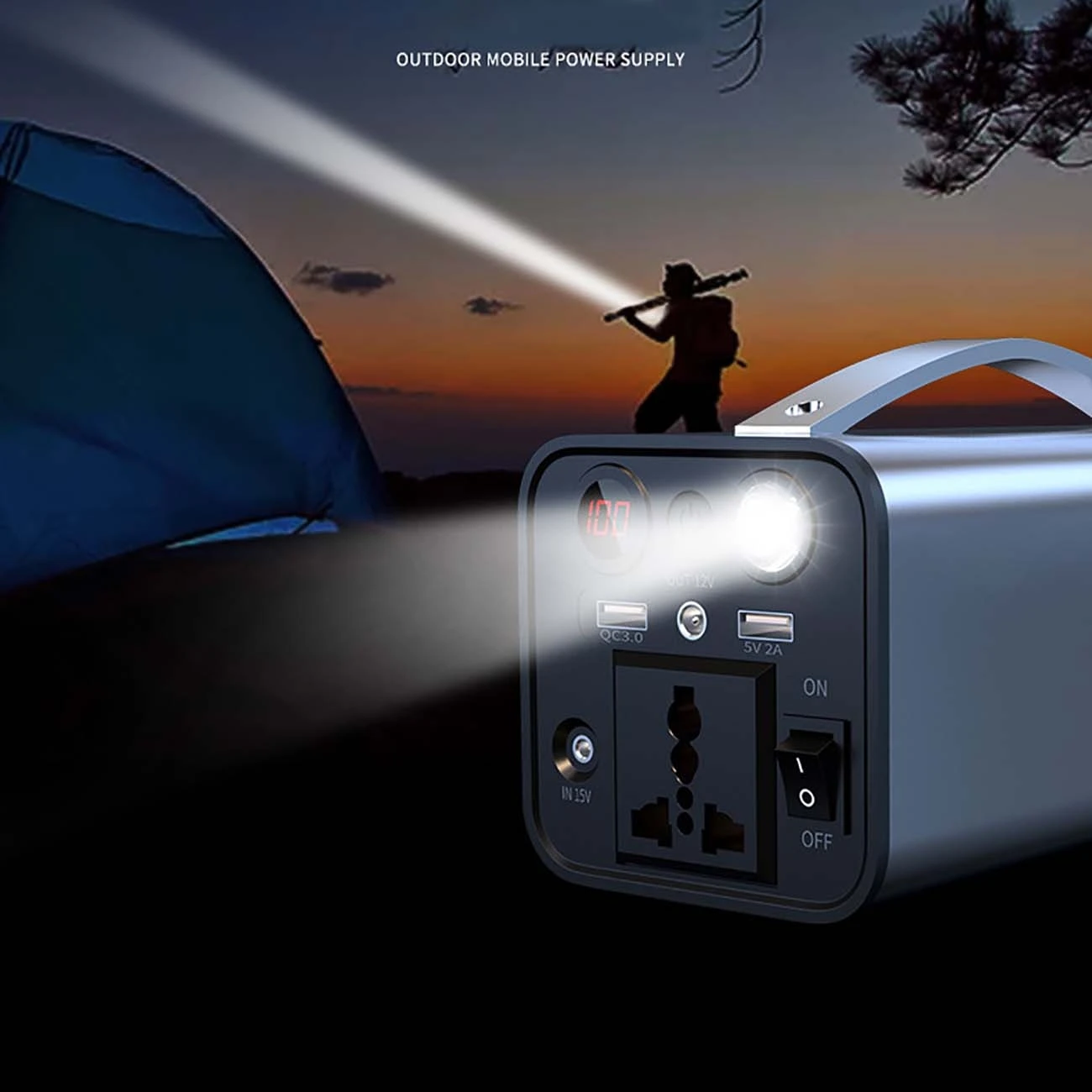 Kup 220V 180W Power Bank Akumulator Generatora 68000mAh Przenośna Elektrownia Zewnętrzne Zasilanie Awaryjne Camping Inverter