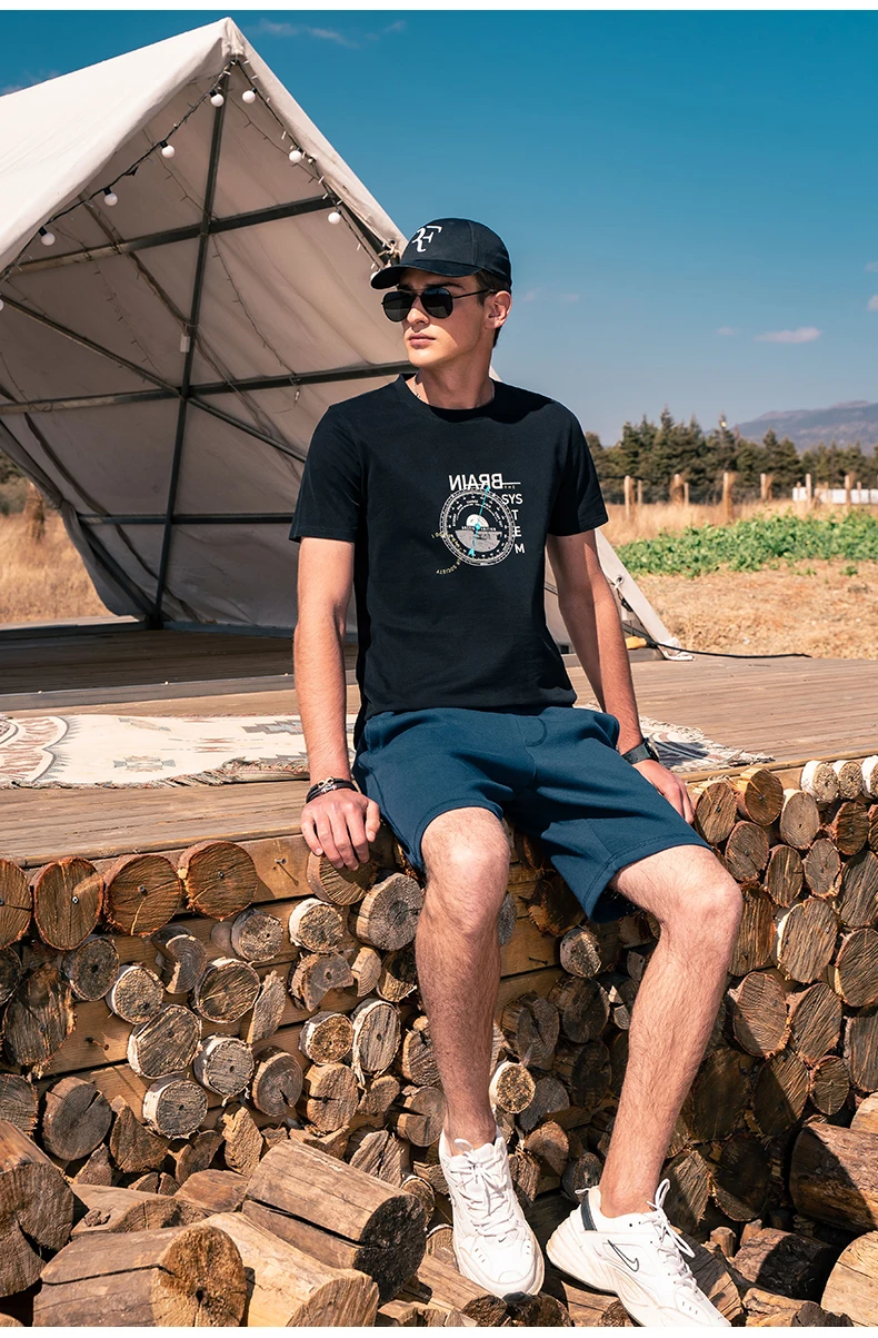 

Y1496 summer new short-sleeved T-shirt, trendy creative printing half-sleeved top youth T-shirt