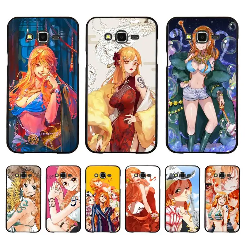 

BANDAI One Piece Nami Phone Case For Samsung Galaxy J4 plus J6 J5 J72016 J7prime cover for J7Core J6plus