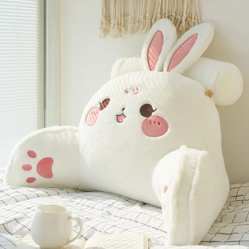 

Махровая подушка с вышивкой кролика