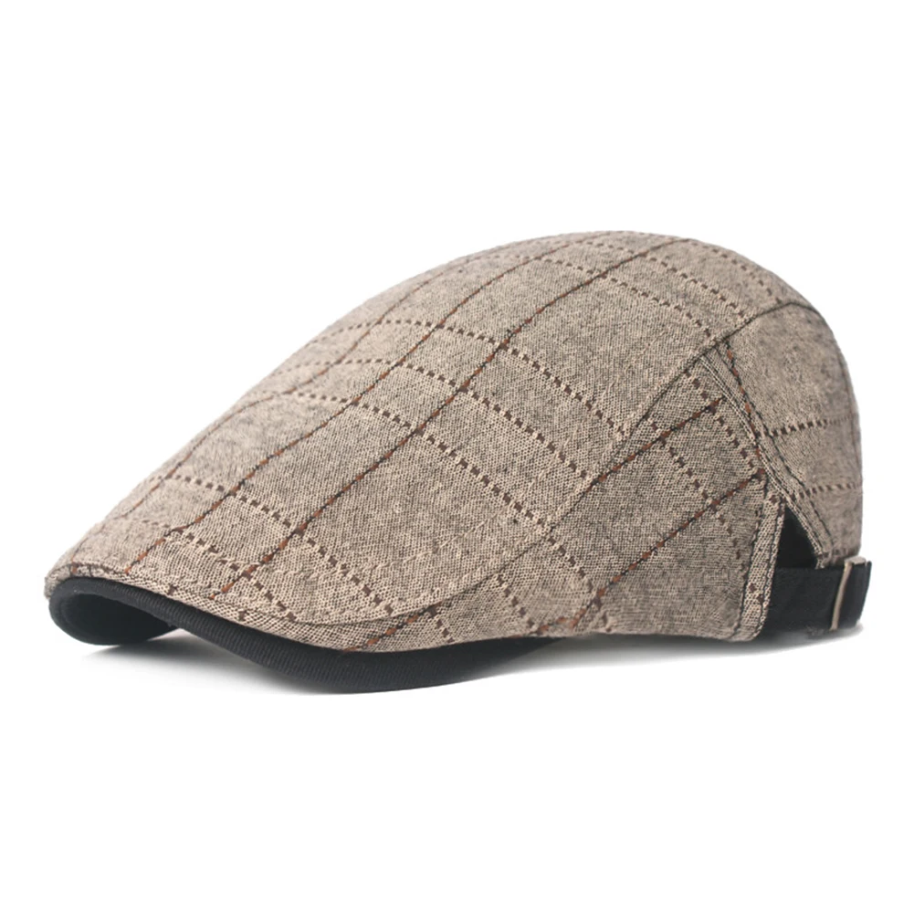 

Summer Pure Linen Hat Ivy Hat Golf Driver Men'S Flat Taxi 55-60cm Breathable Sun Hat Golf Cap Adjustable 55-60cm Multi-color