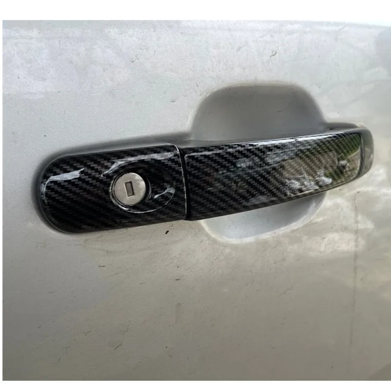 For Ford Ranger T6 2011 2013 2016 2017 2018 2019 2020 2021 Accessories Door Handle Cover Trim Plastic Imitation Carbon Fiber images - 6