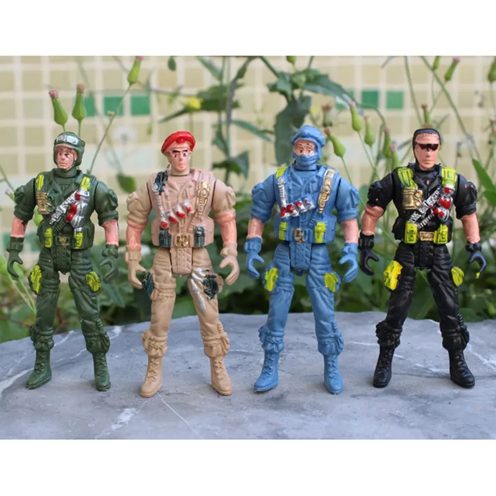 

Kids Gift Model Building Kits Plastic Toy Action Figure Military Playset Mens Playsets Soldiers Aircraft Soldier Model