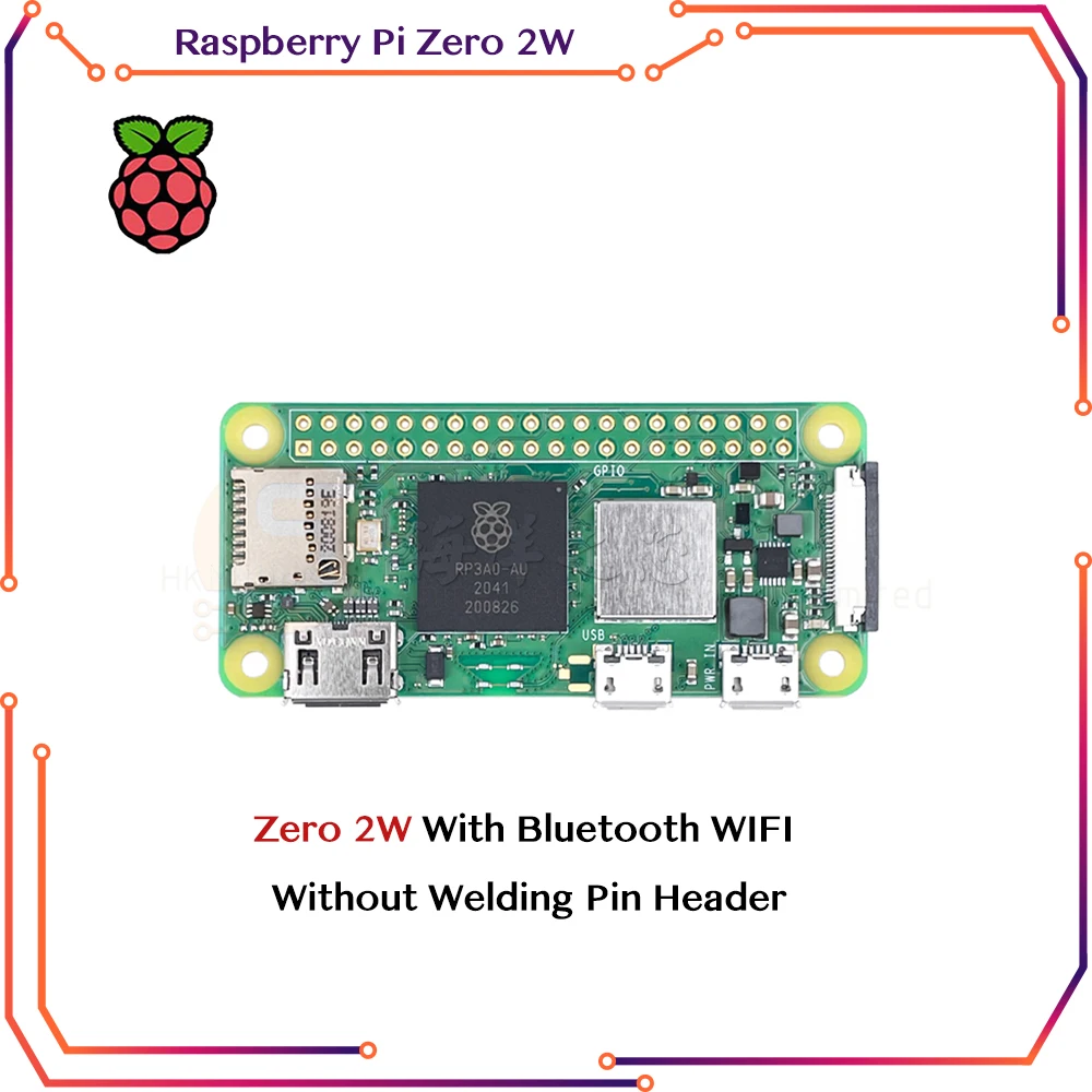 Raspberry Pi Zero 2 Вт / W WH 2WH WIFI Bluetooth-плата с процессором 1 ГГц 512 МБ ОЗУ Версия 1.3