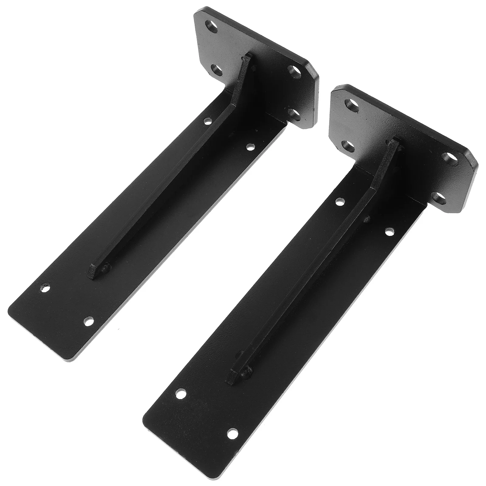 

2 Pcs Cold Rolled Steel Shelf Brackets Wall Support Decorative Heavy Duty Shelving Desk Floating