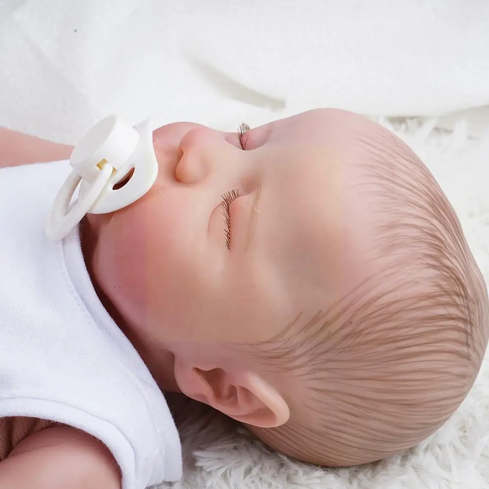 

48cm White Romper Sweet Sleeping Rebirth Levi Reborn With Kits Silicone Baby Skin Multi-layer 3d Lifelike Pa N1j3