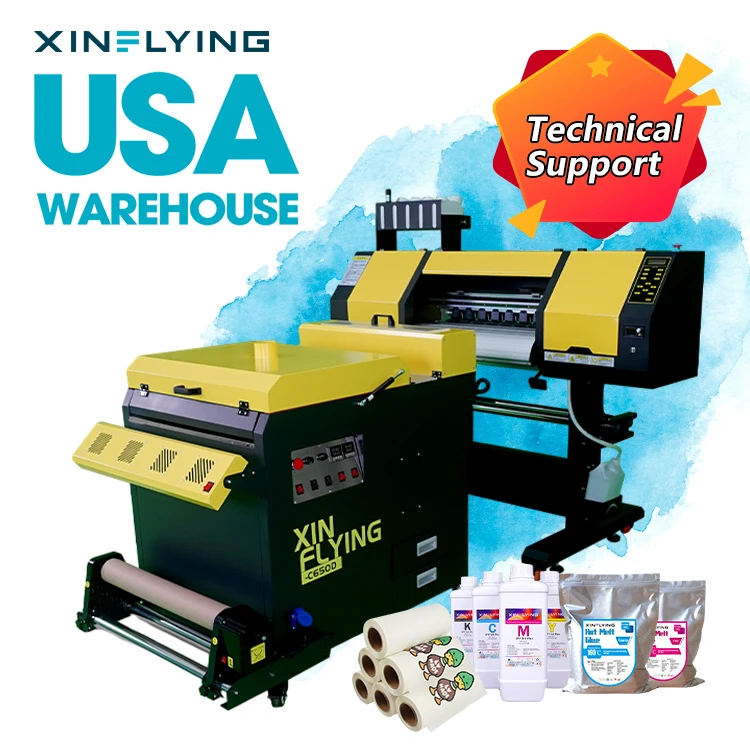 Xinflation A1 DTF принтер 60 см 24 дюйма 2 шт. I3200 XP600 печатающая головка с Порошковым