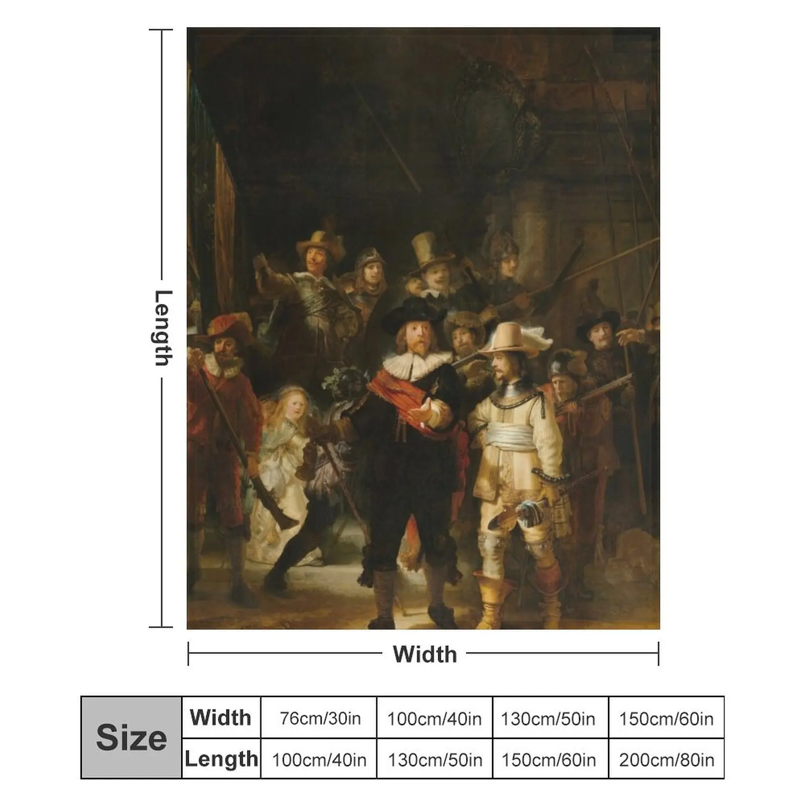 Ночные часы Rembrandt van Rijn ( Nacht...”!) Плед Одеяла Диваны Украшения Фланелевые одеяла