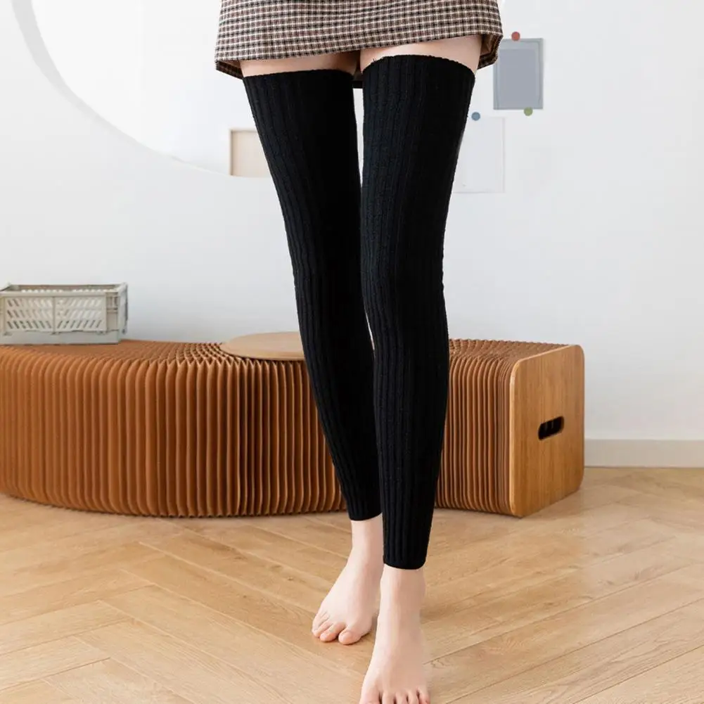 

Шикарные зимние длинные носки в полоску, зимние чулки с защитой от пиллинга, однотонные носки для йоги, зимние чулки для повседневной носки